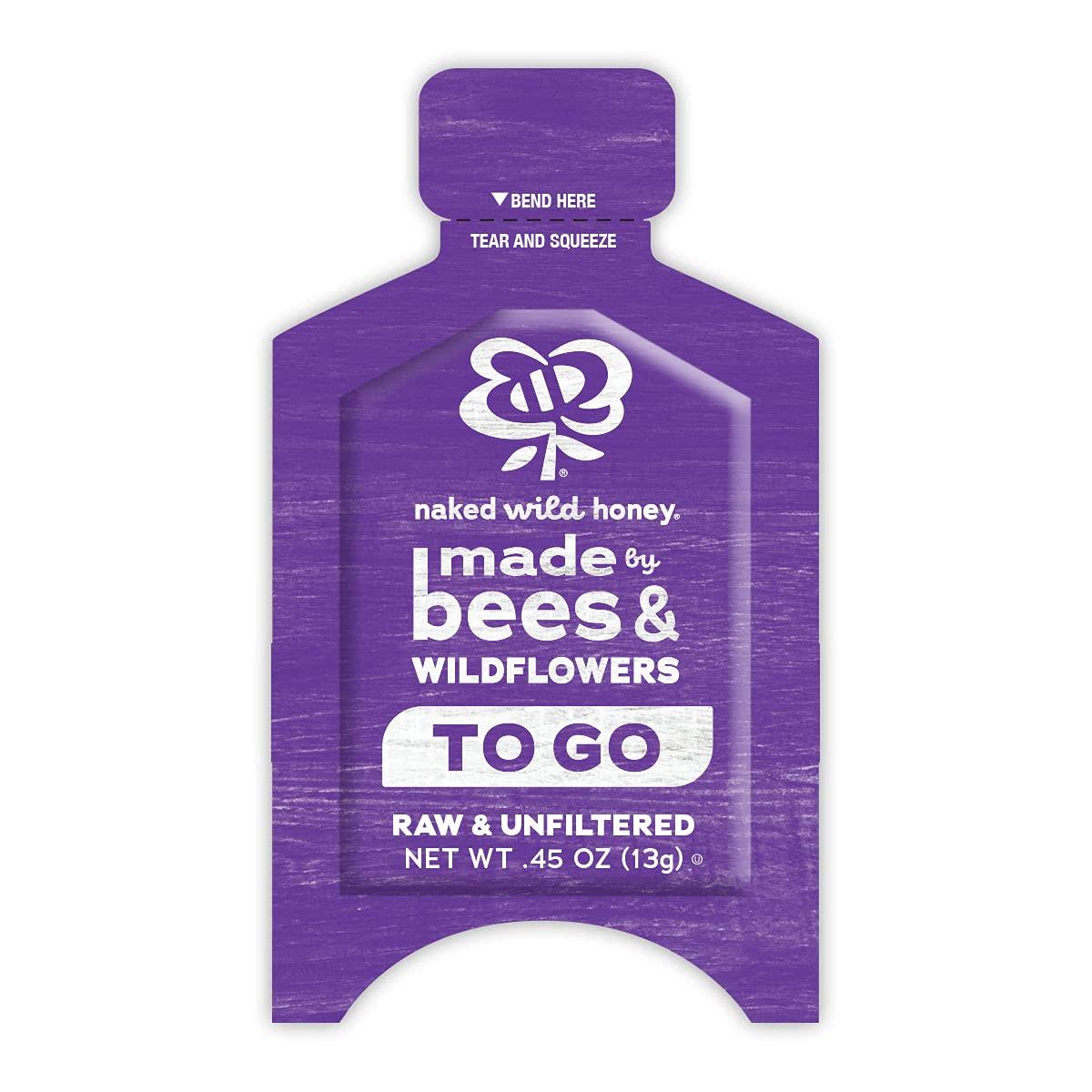 Naked Wild Honey Naked Wild Honey, Raw Unfiltered Honey, 0.45 Ounce On-The-Go Packets (20 pack) - Pack of 2