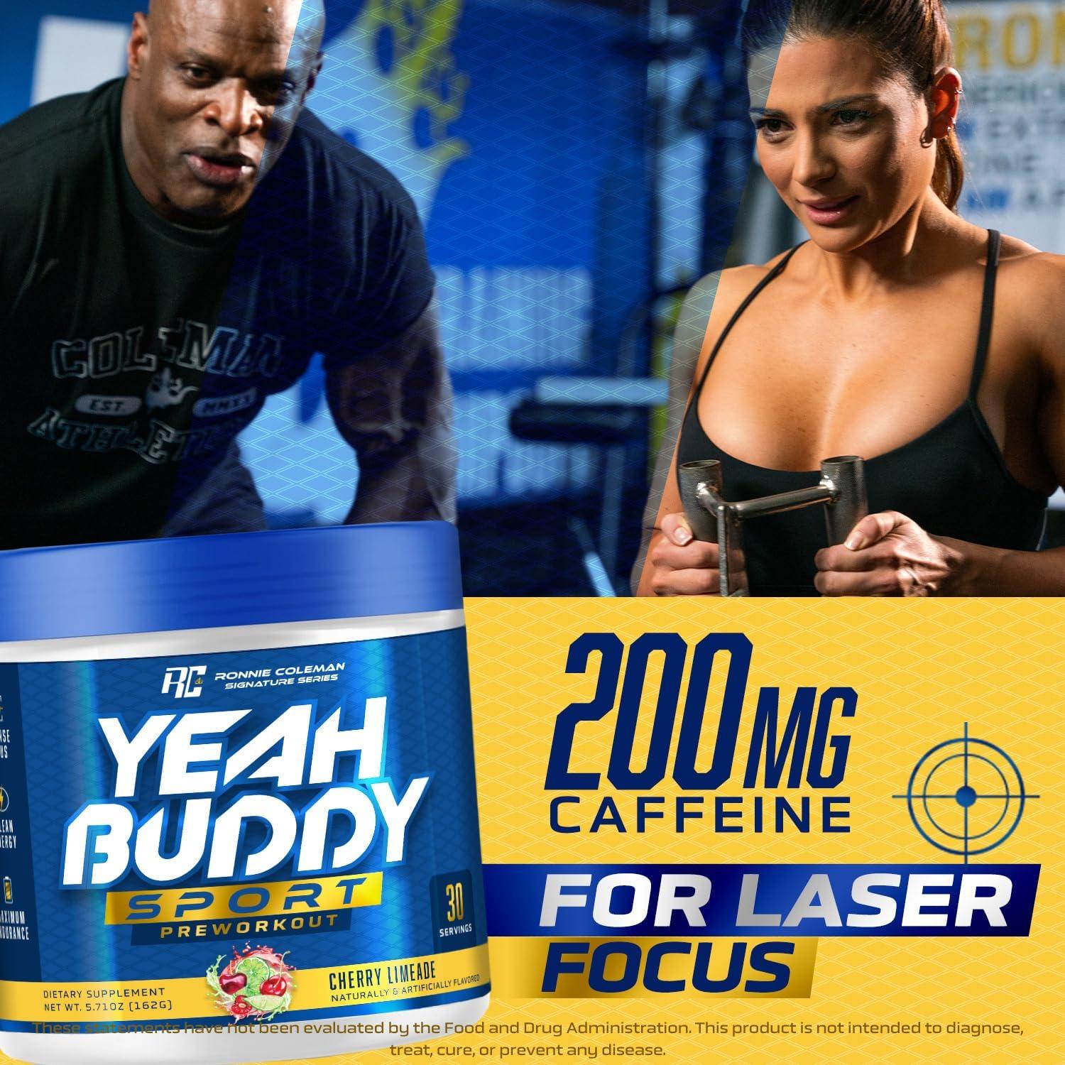 Ronnie Coleman Signature Series Ronnie Coleman Signature Series New Pre Workout Powder for Women & Men, Preworkout w/Amino Acid Beta Alanine, L Citrulline, Caffeine for Energy Support, Endurance & Focus (Lemon Splash)