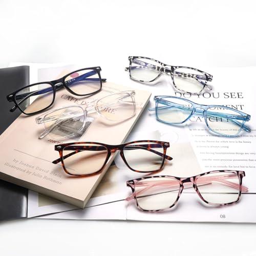 ZONLON ZONLON 6 Pack Reading Glasses for Women, Spring Hinge Eyeglasses Blue Light Blocking Anti Eyestrain Computer Readers (6 Mix C0, 1.75)