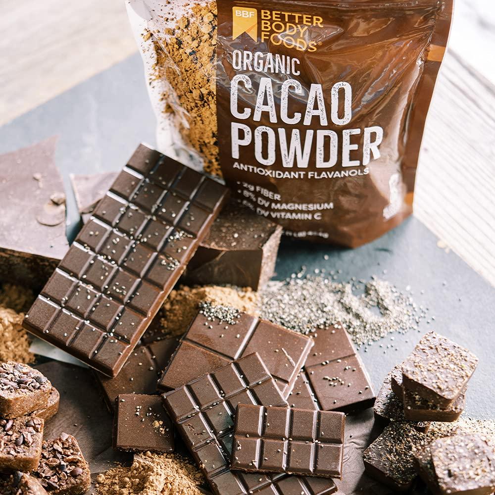 BetterBody Foods BetterBody Foods Organic Cacao Powder, Rich Chocolate Flavor, Non-GMO, Gluten-Free, Cocoa, 16 ounce, 1 lb bag