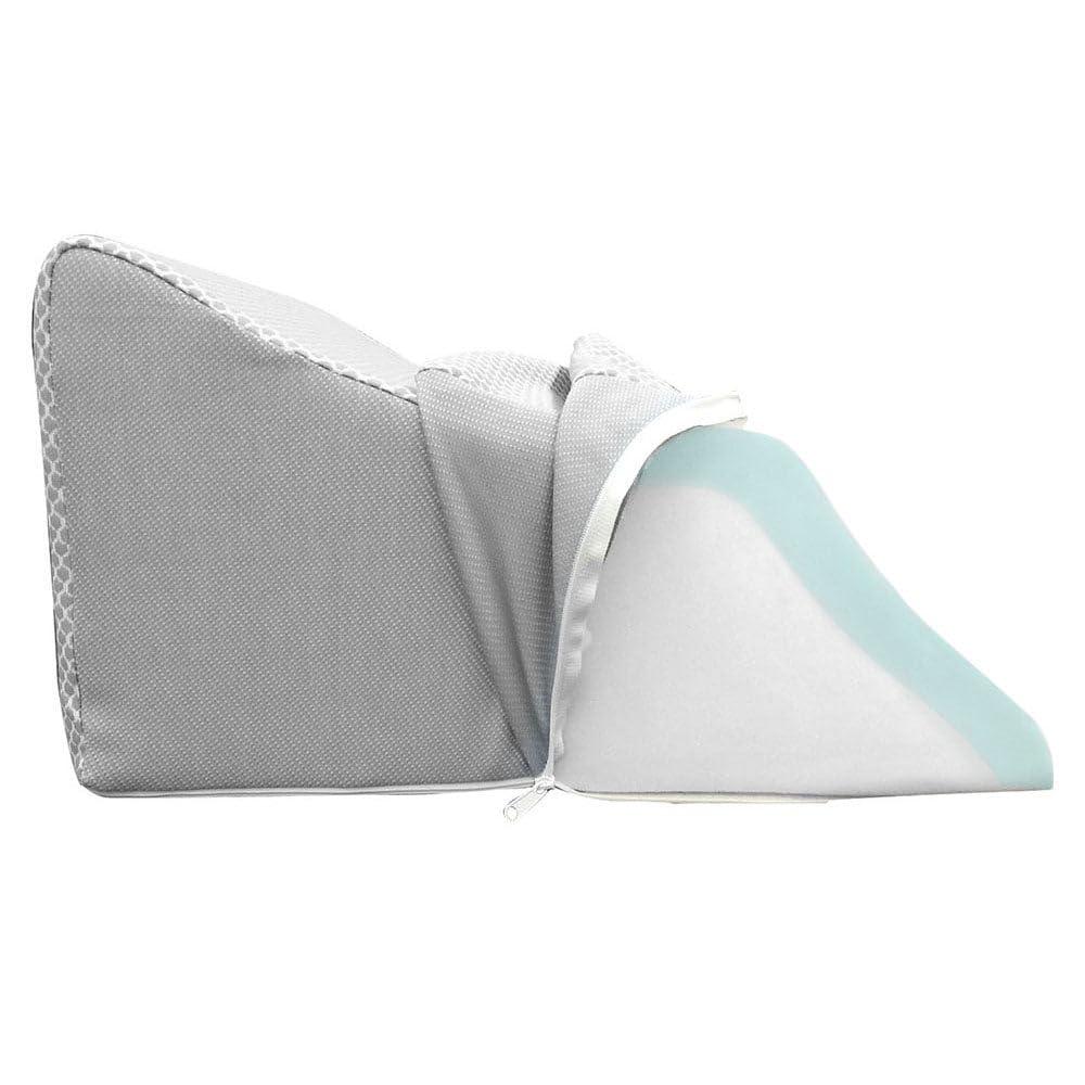 Lounge Doctor Lounge Doctor Elevating Leg Rest Wedge Pillow with Memory Foam, Light Blue, Small, Wide