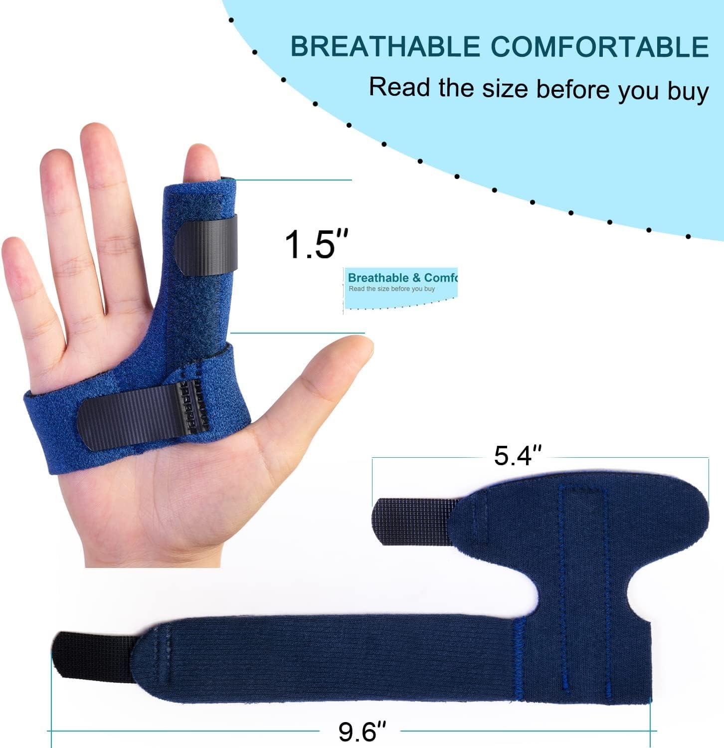 Sumifun Sumifun Finger Brace, Trigger Finger Splint for Index Middle Ring Pinky Finger Arthritis Pain, Tendon Injury, Broken Mallet Finger Stabilizer Supports for Dislocated Knuckle Immobilizer Wrap for Right