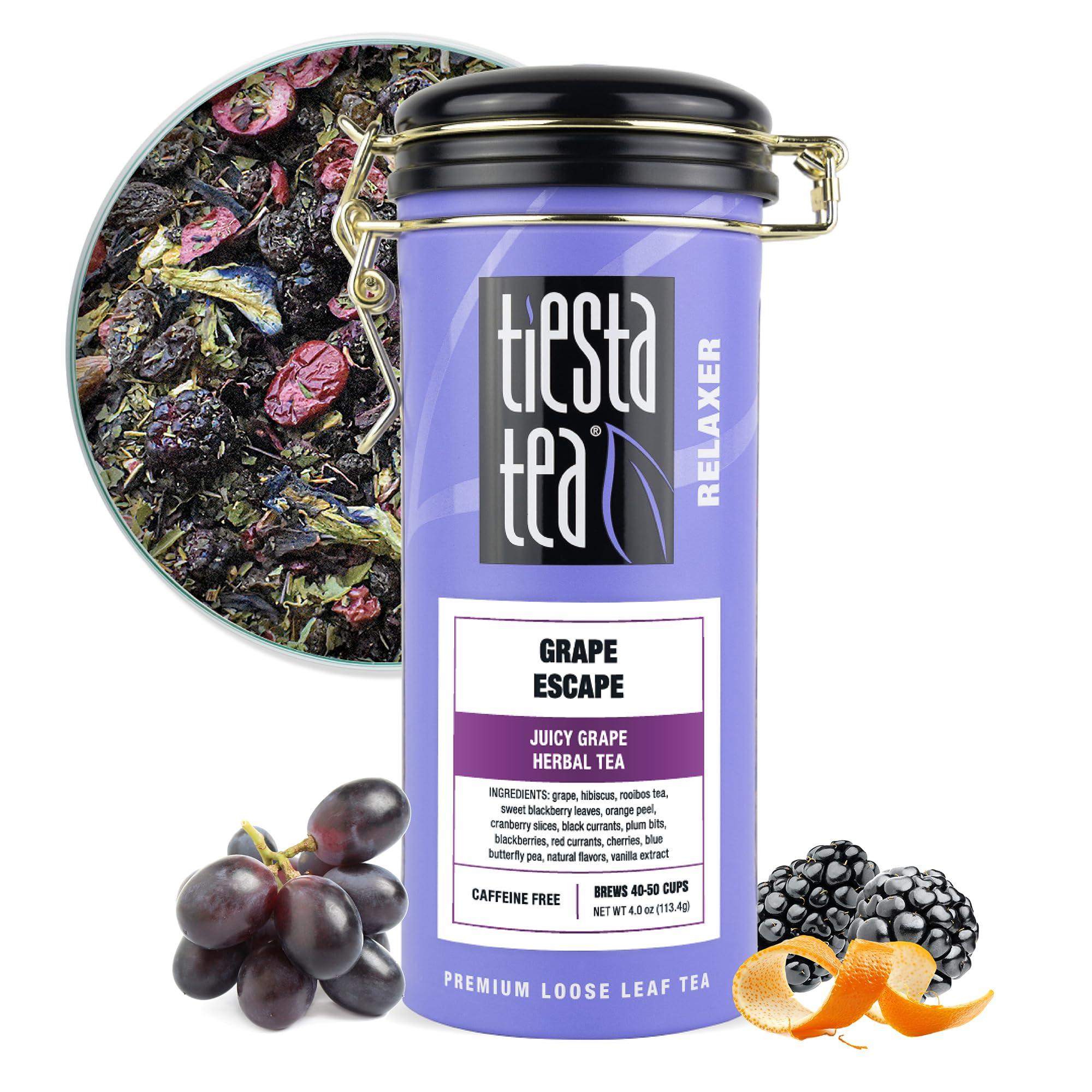 Tiesta Tea Tiesta Tea - Grape Escape | Loose Leaf | Juicy Grape Herbal Tea | Non Caffeinated Fruit Blends | Make Hot or Iced Up to 50 Cups | 4 oz Refillable Tin