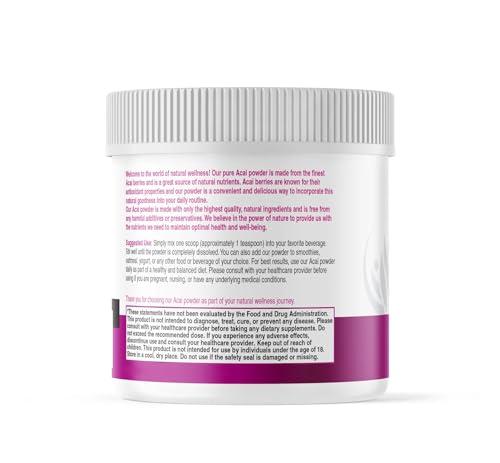 AKI ORGANIC AKI Acai Powder | Nourish Your Body with Ideal Vitamins & Nutrients | Powder for Smoothies - Non-GMO, Vegan Friendly & Gluten Free (5.30 Oz / 150 g)