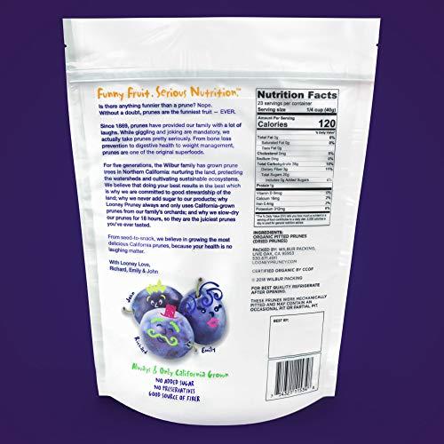 Looney Pruney Looney Pruney Organic Pitted Dried Prunes for the Entire Family | Always California-Grown | Kosher | No Added Sugar & No Preservatives (32 oz)
