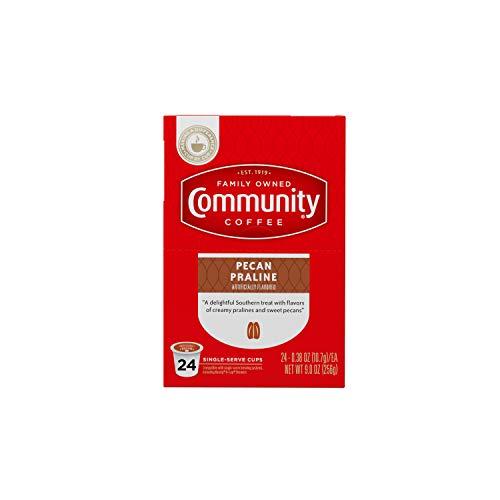 Community Coffee Community Coffee Pecan Praline Flavored 96 Count Coffee Pods, Medium Roast, Compatible with Keurig 2.0 K-Cup Brewers, 24 Count (Pack of 4)