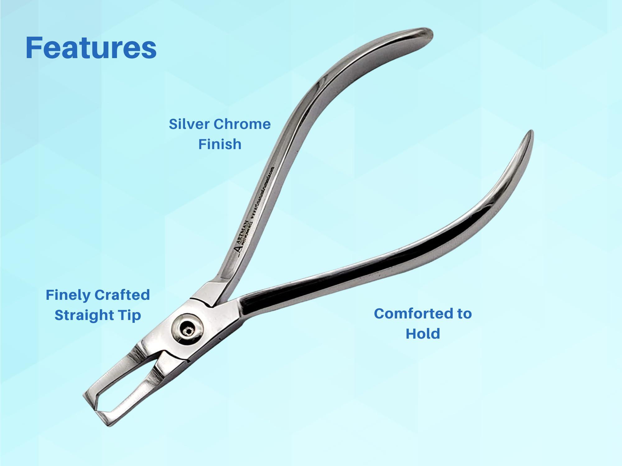 Artman Instruments ARTMAN INSTRUMENTS Braces Removal Tool Orthodontic Bracket Removing Pliers Medical Grade Stainless Steel, Autoclavable, Easy Braces Removing Tool