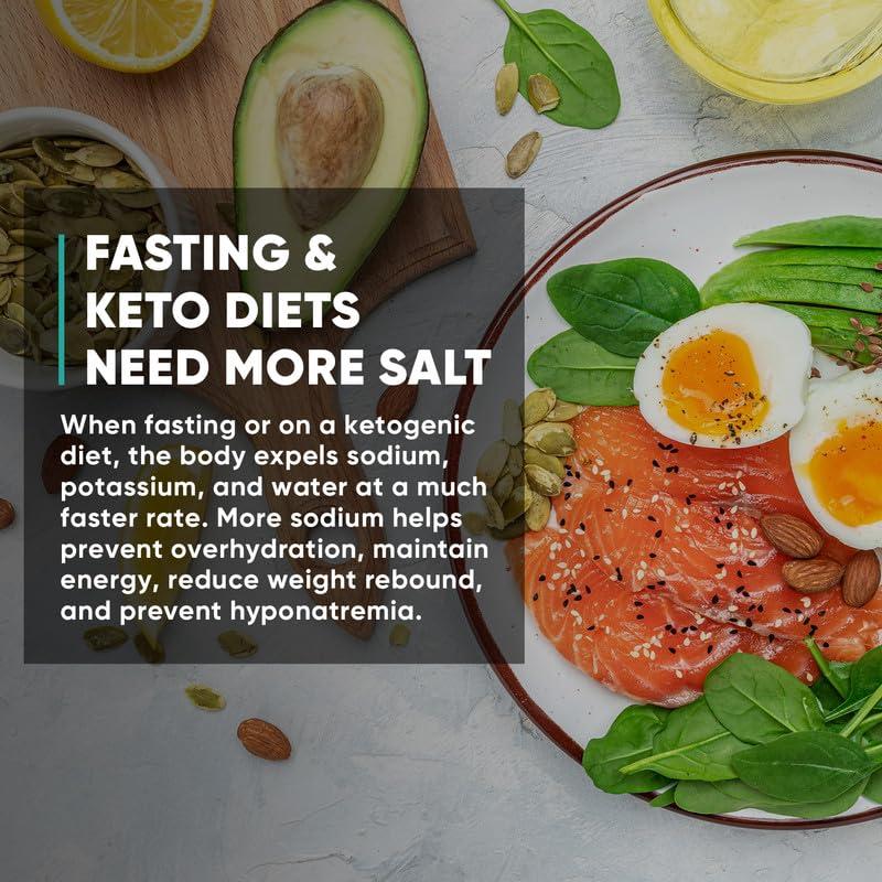 Venture Pal Venture Pal High Sodium Sugar Free Electrolytes Powder Packet - Hydration Packets with Sodium, Potassium & Magneisum | Zero Calories | Vegan | Keto & Paleo Friendly Electrolyte Drink Mix | 30 Stick