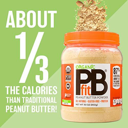 PBfit PBfit All-Natural Organic Peanut Butter Powder, 30 Ounce, Peanut Butter Powder from Real Roasted Pressed Peanuts, Good Source of Protein, Organic Ingredients