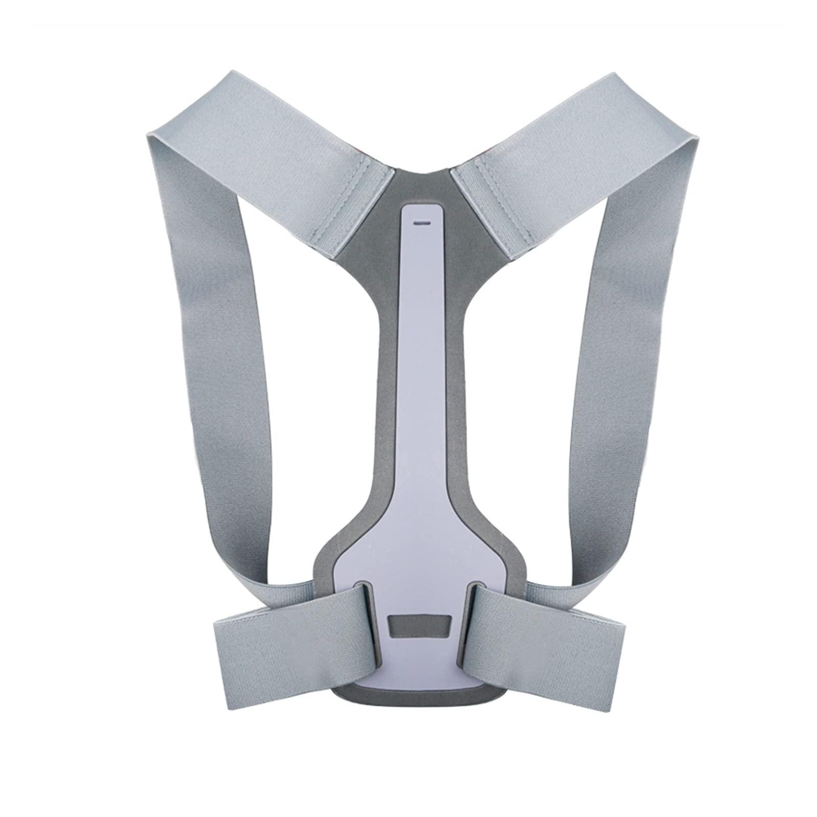 XMSM Invisible Posture Corrector Back Posture Strap Collarbone Support Belt Corset Stop Slouching and Bending Adjustable Back Trainer Unisex (Color : Gray, Size : X-Large)