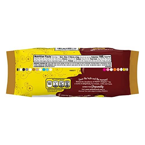 Peeps Milk Chocolate Dipped Marshmallow Peeps Yellow Chicks (1 pack of 3)