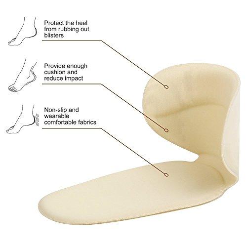 Tinkber 2 Pairs Cushion Grips Heel Pads Inserts Grips,Shoes Boots High Heels Inserts for Women Gel Inserts Insoles Liners