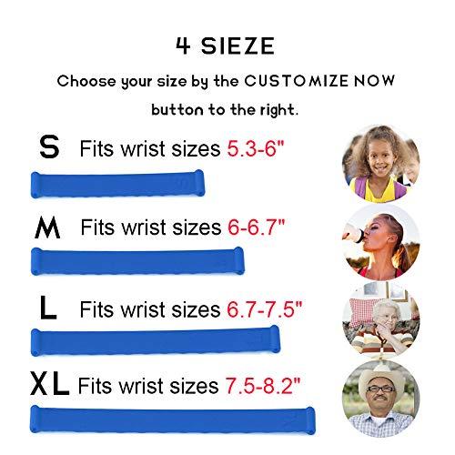 BAIYI HOPE BAIYI HOPE Silicone Sport Medical Alert Bracelet - Replacement Bands Blue,XL