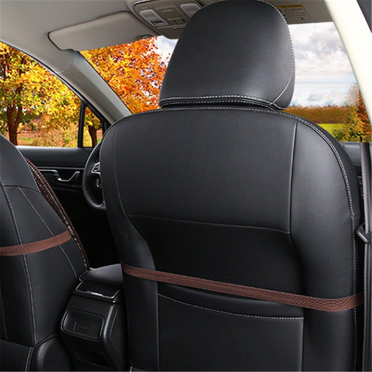 Cozylkx Cozylkx Wooden Beads Mesh Lumbar Back Support Massage Full Back Cushion Pad Breathable Cooling Car Front Seat Protector, Beige