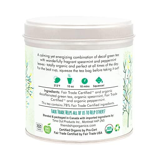 Friendship Organics Friendship Organics Decaf Green Mint Tea Bags, Organic and Fair Trade 22 Count