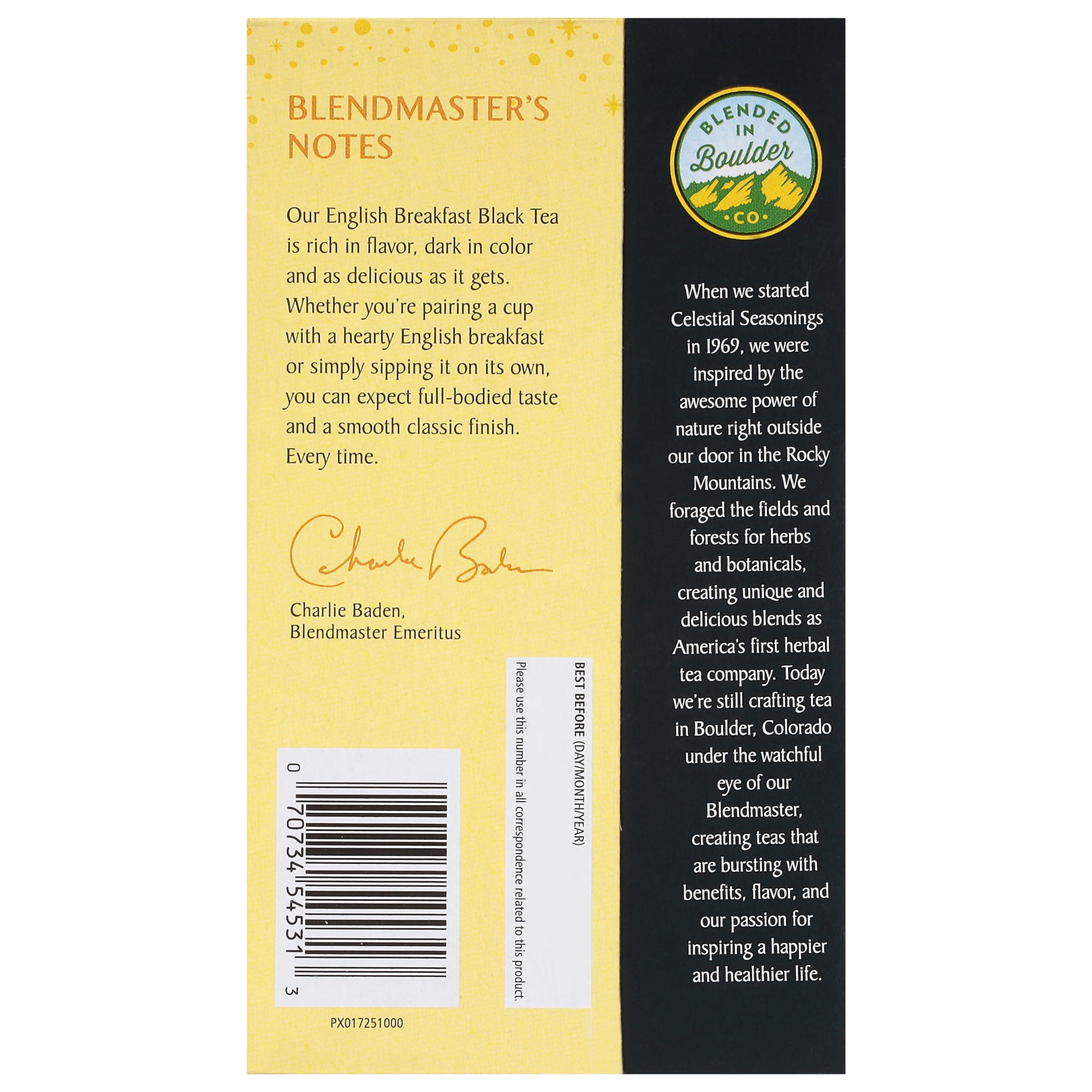 Celestial Seasonings Celestial Seasonings Black Tea, English Breakfast, 20 Count (Pack of 6) (Packaging May Vary)