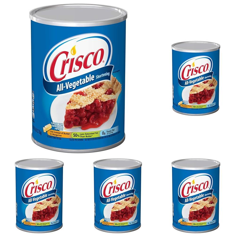 Crisco Crisco All-Vegetable Shortening, 6 Pounds (Pack of 5)