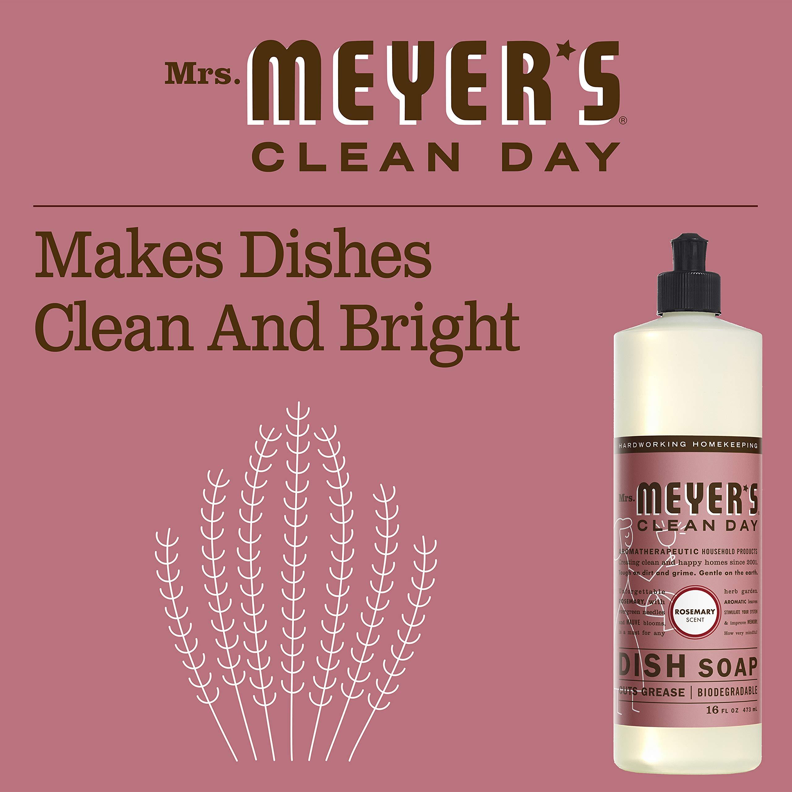 MRS. MEYER\'S CLEAN DAY MRS. MEYER\'S CLEAN DAY Liquid Dish Soap, Biodegradable Formula, Rosemary, 16 fl. oz
