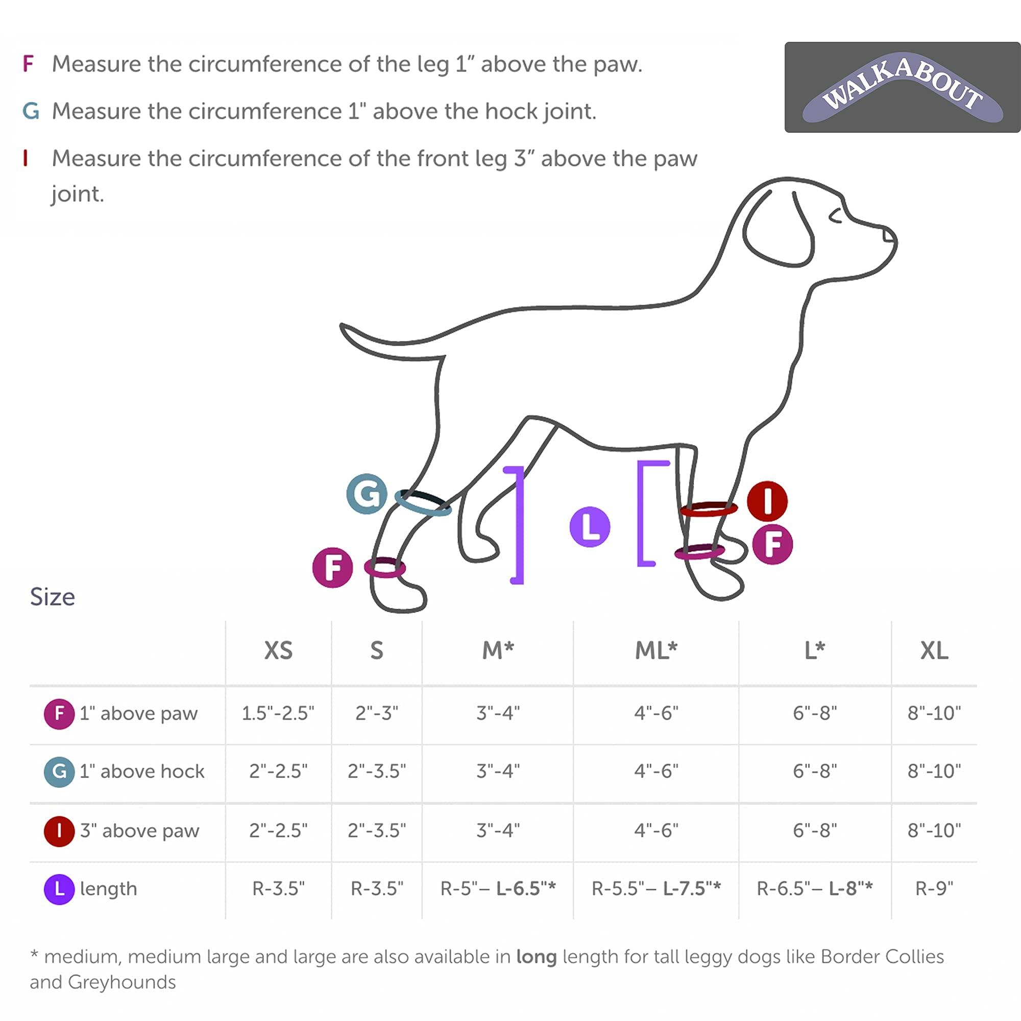 Canine Compression Sleeve WALKABOUT Compression Sleeve for Dogs, Canine Leg Brace to Heal Wounds, Hygromas, Treat Arthritis and Injury with 360 Support Sleeve for Pain Relief, and Elbow Pad Protection