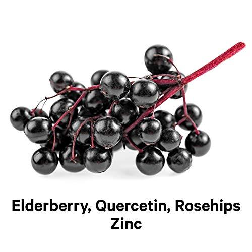 Amen Amen Vitamin C+ Supplement with Zinc, Bioflavonoids, Quercetin, Rose Hips, Elderberry – Vegan, Non-GMO – 2 Months Supply - 120 Capsules