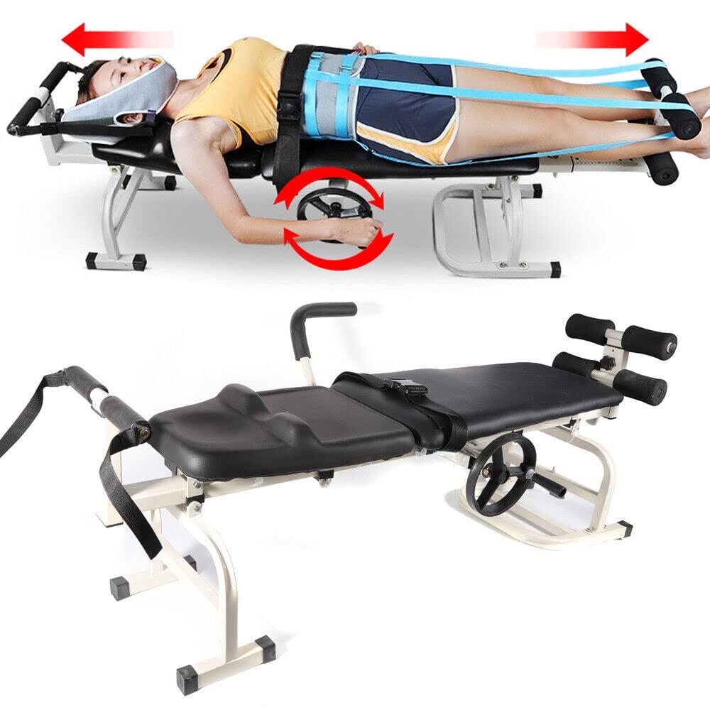 LYNICESHOP Multifunctional Spine Stretcher Machine Therapy Table, Cervical Traction Back Strencher Lumbar Bed Body Stretching Spine Cervical Stretcher Vertebra Lumbar