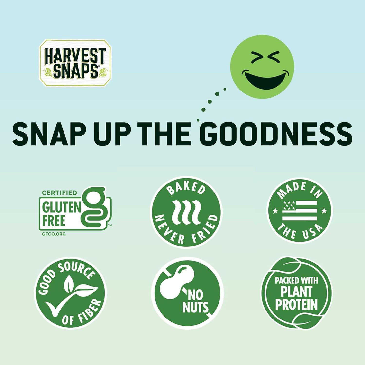 HARVEST SNAPS Harvest Snaps Veggie Chips (Lightly Salted Snack Crisps) | Powered by Plant Protein, Gluten Free, Non-GMO Baked Vegetable Crisps | Made in USA (36 Snack Packs)