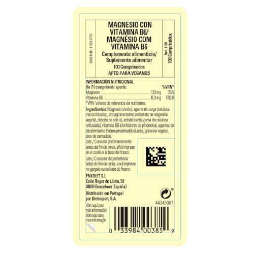 Solgar Solgar Magnesium with Vitamin B6 - 100 Tablets - Promotes Healthy Bone Mineralization, Supports Nerve & Muscle Function - Non-GMO, Gluten Free, Dairy Free, Kosher - 33 Servings