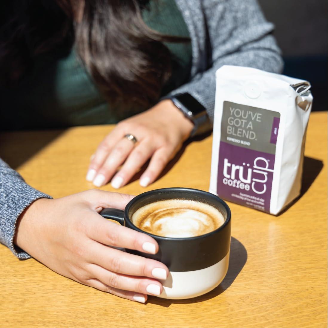 TRUCUP trcup Low-Acid Espresso Blend Coffee (Whole Bean, 12 oz)