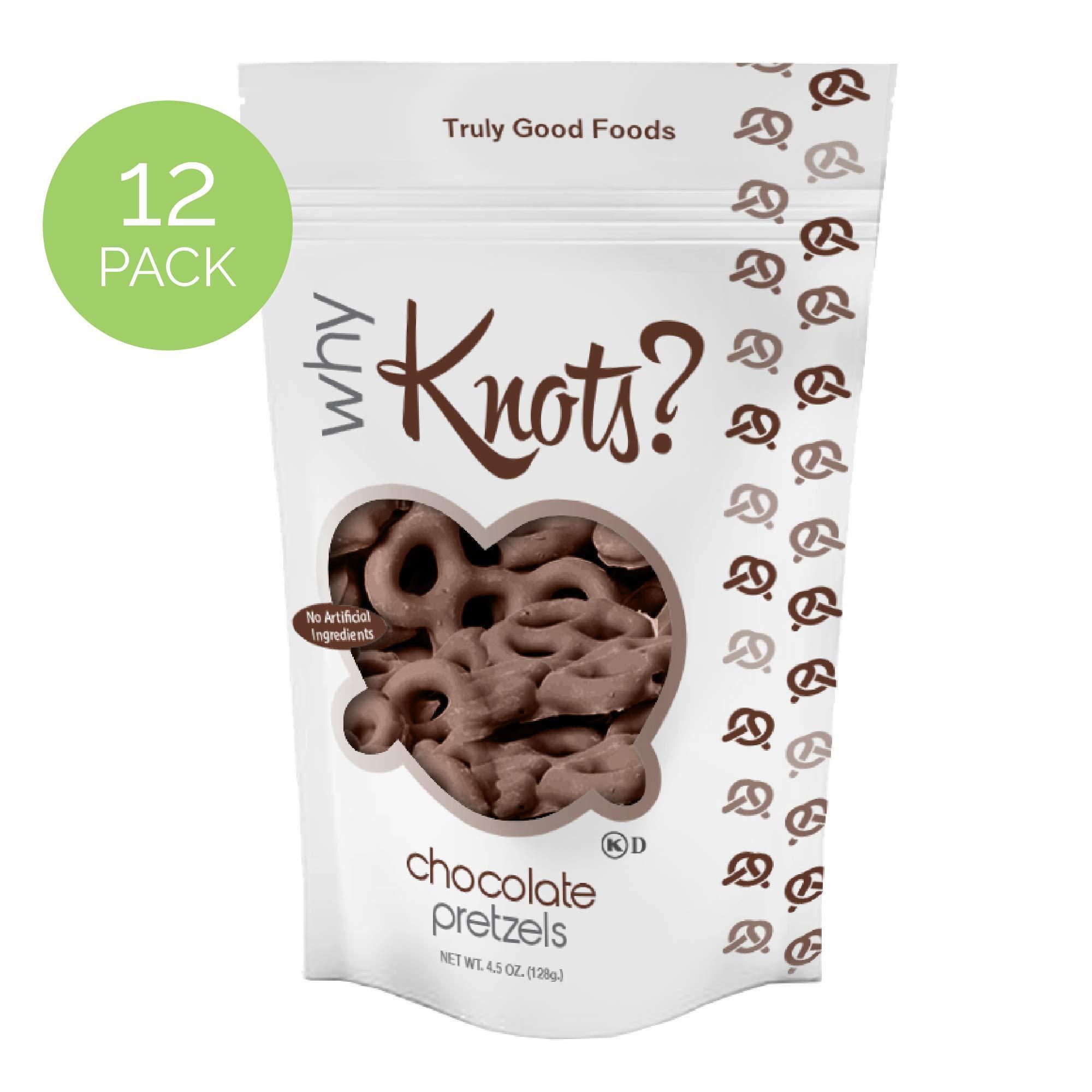 TGF TRULY GOOD FOODS Chocolate Pretzels Why Knots?, 4.5oz, 12-count