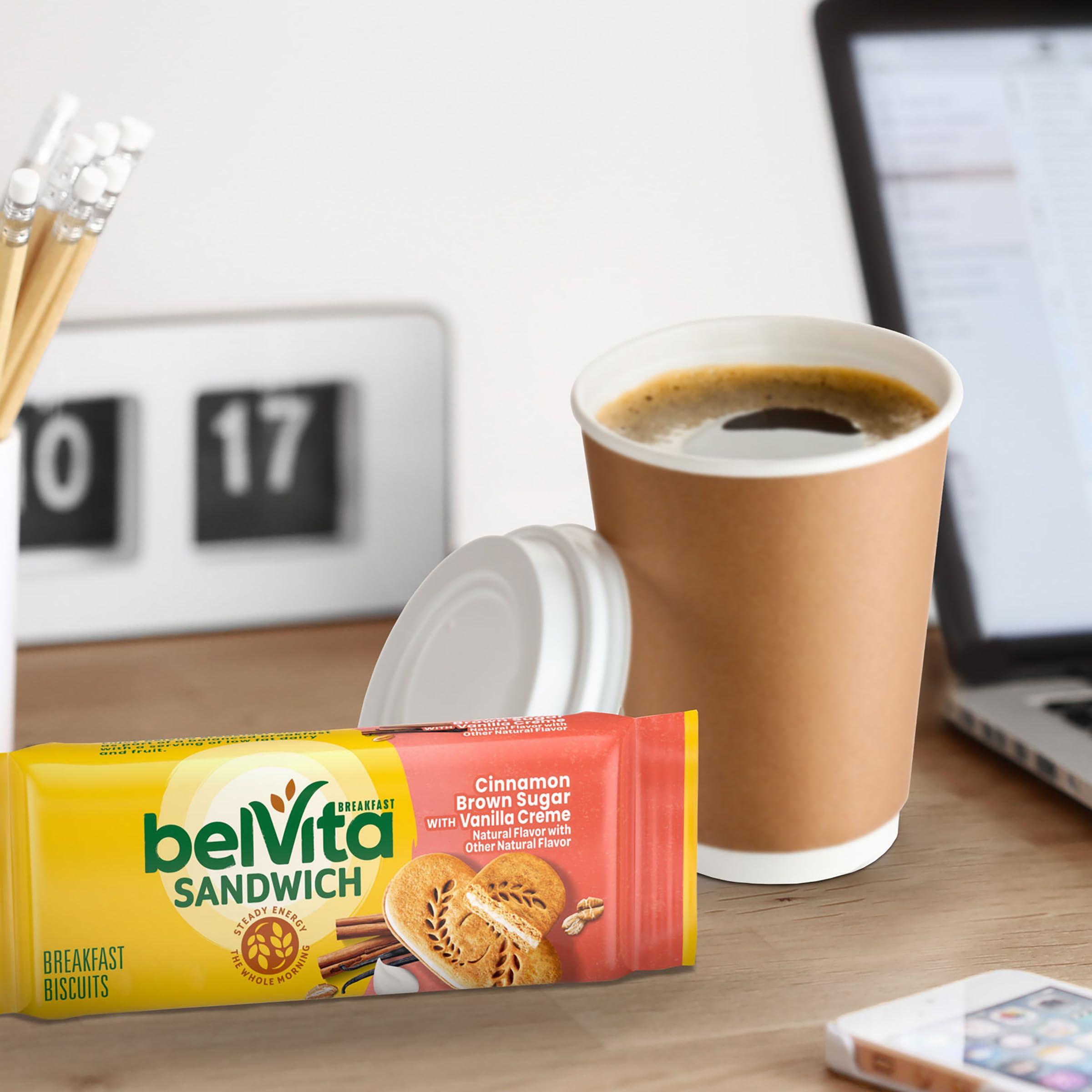 Belvita belVita Breakfast Sandwich Cinnamon Brown Sugar with Vanilla Creme Breakfast Biscuits, 5 Packs (2 Sandwiches Per Pack)