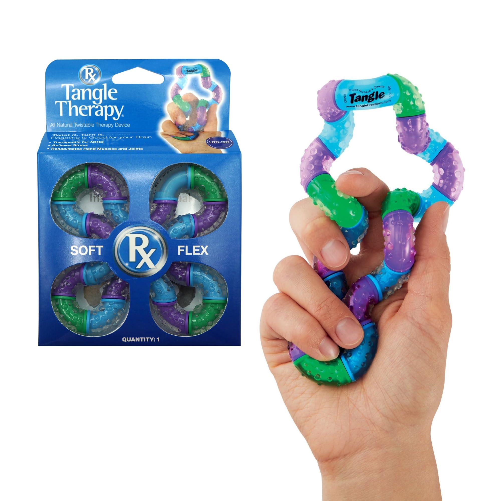 S&S Worldwide Tangle Therapy - Fidget Tangle to Reduce Anxiety - Rubber Textured Fidget for Hand Therapy - Tangle Fidget Toy - Tangle Therapy Toy