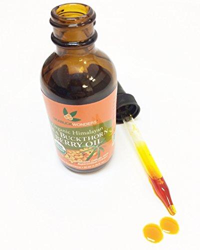 SEABUCKWONDERS SeabuckWonders Sea Buckthorn Berry Oil, 100% Certified Organic, 1.76 FL OZ Bottle (Pack of 12)