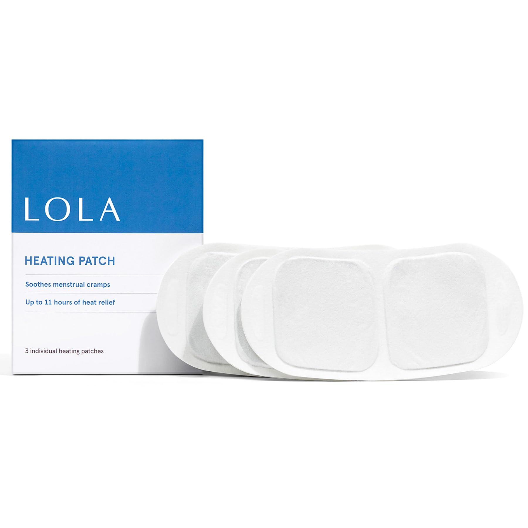 LOLA LOLA Heating Patches for Period Cramps (3 Count), Soothing Natural Heat Therapy for Pain Relief, Disposable Heating Pad