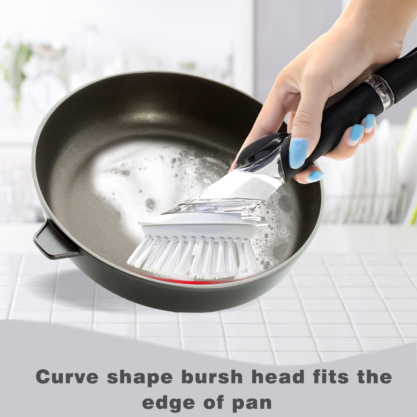 Shadowgallery 4 Pack Brush Refills for OXO Dish Brush(Grey)/(White)