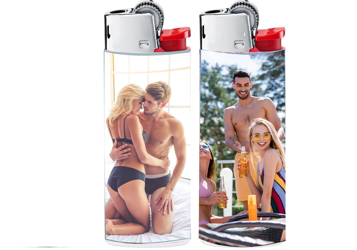 NineLife Basics Custom Photo Lighter WrapsCustom Lighters with Pictures,Suitable for Bic Pocket Lighter,Upload Different PhotosCompany Gifts and Wedding Favors(Lighter Not Included) (8)