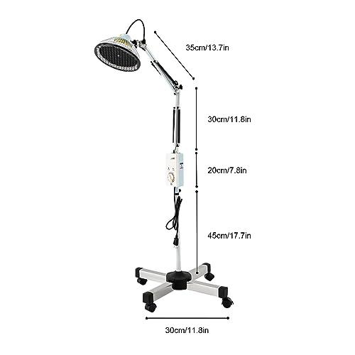 SanBouSi SanBouSi Far Infrared Light 250W 360 Rotating Adjustable Mineral Infrared Heat Lamp Timing Function Therapy Light Rolling Lamp for Relieve Joint Pain and Muscle Aches