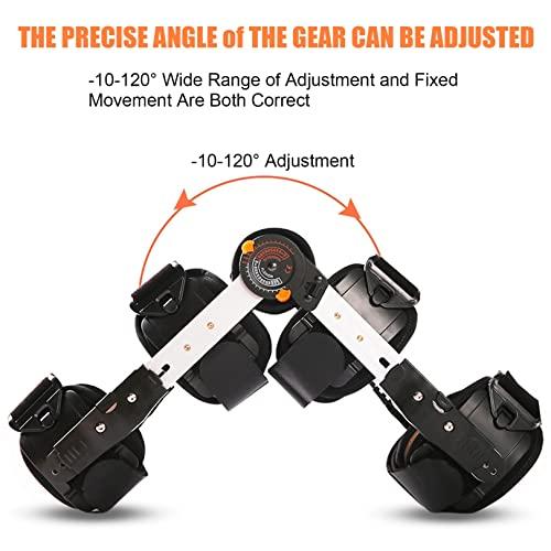 JIONET JIONET Orthopedic Support Knee Pads Adjustable -10-120 Hinged Leg Band Knee Brace Protector Powerleg Bone Orthosis Ligament Care for Meniscus Repairs (Color : Black)