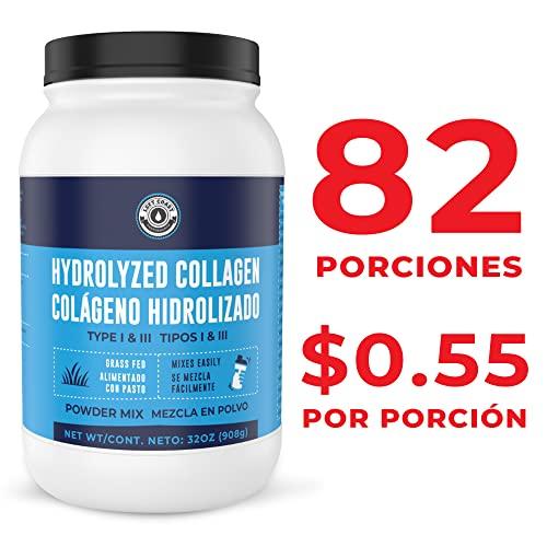 Left Coast Performance 2lb Colageno Hidrolizado En Polvo Para Mujeres y Hombres - Pptidos de Colageno tipo I & III -Alimentado Con Pasto - Sin Sabor Apoya articulaciones, piel, Cabello, uas - Mejor Valor Por Tu Dinero