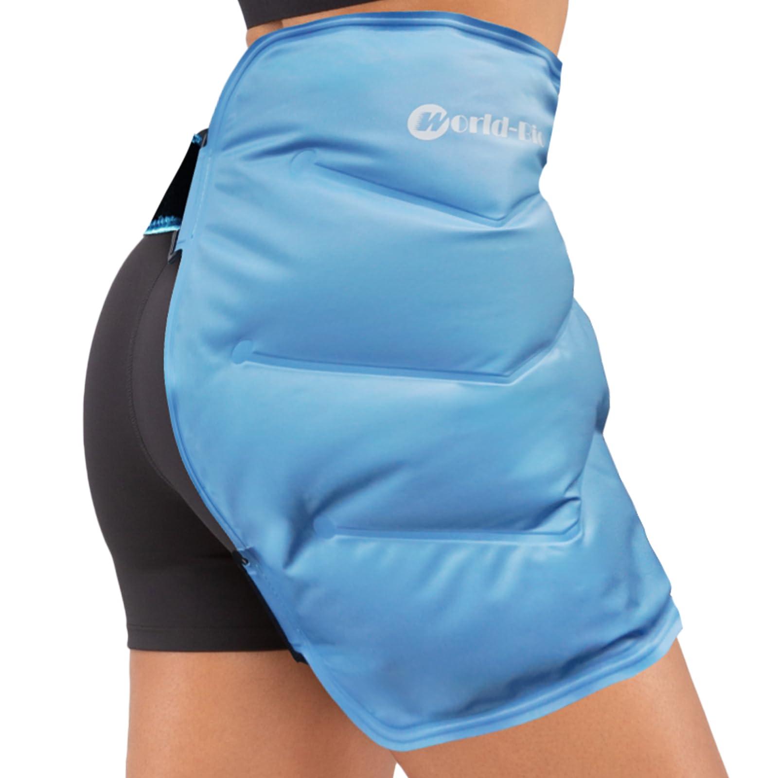 Blobuste Hip Ice Pack Wrap After Surgery, Reusable Cold Pack for Bursitis Hip Replacement Surgery, Hip Flexor Pain, Gel Ice Packs for Hip Injuries Cold Compress Therapy, Ice Pack Wrap for Sciatica, Swelling