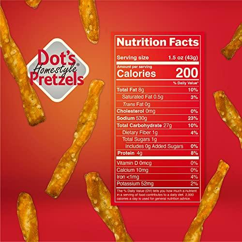 Dot's Homestyle Pretzels Dot's Homestyle Pretzels 1.5 Ounce Lunchbox Size Individual Pack Original Seasoned Pretzel Twists (36 Pack)