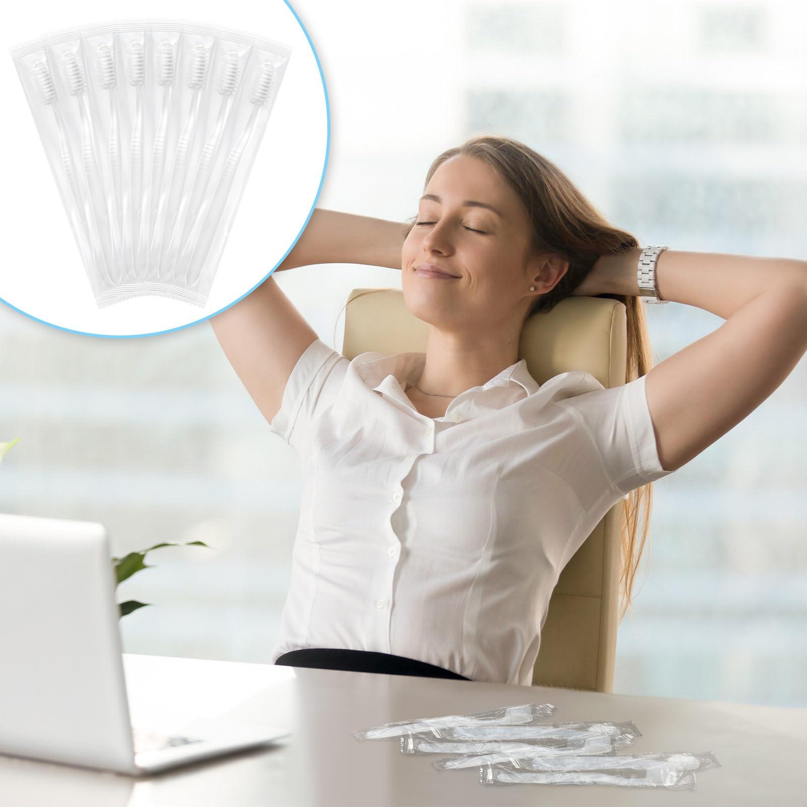 Tioncy Tioncy 200 Pack Prepasted Disposable Toothbrushes Individually Wrapped Pre Pasted Toothbrushes Soft Bristle Travel Tooth Brush Single Use Wrapped for Hotel, Camping, Travel and Gift for The Homeless