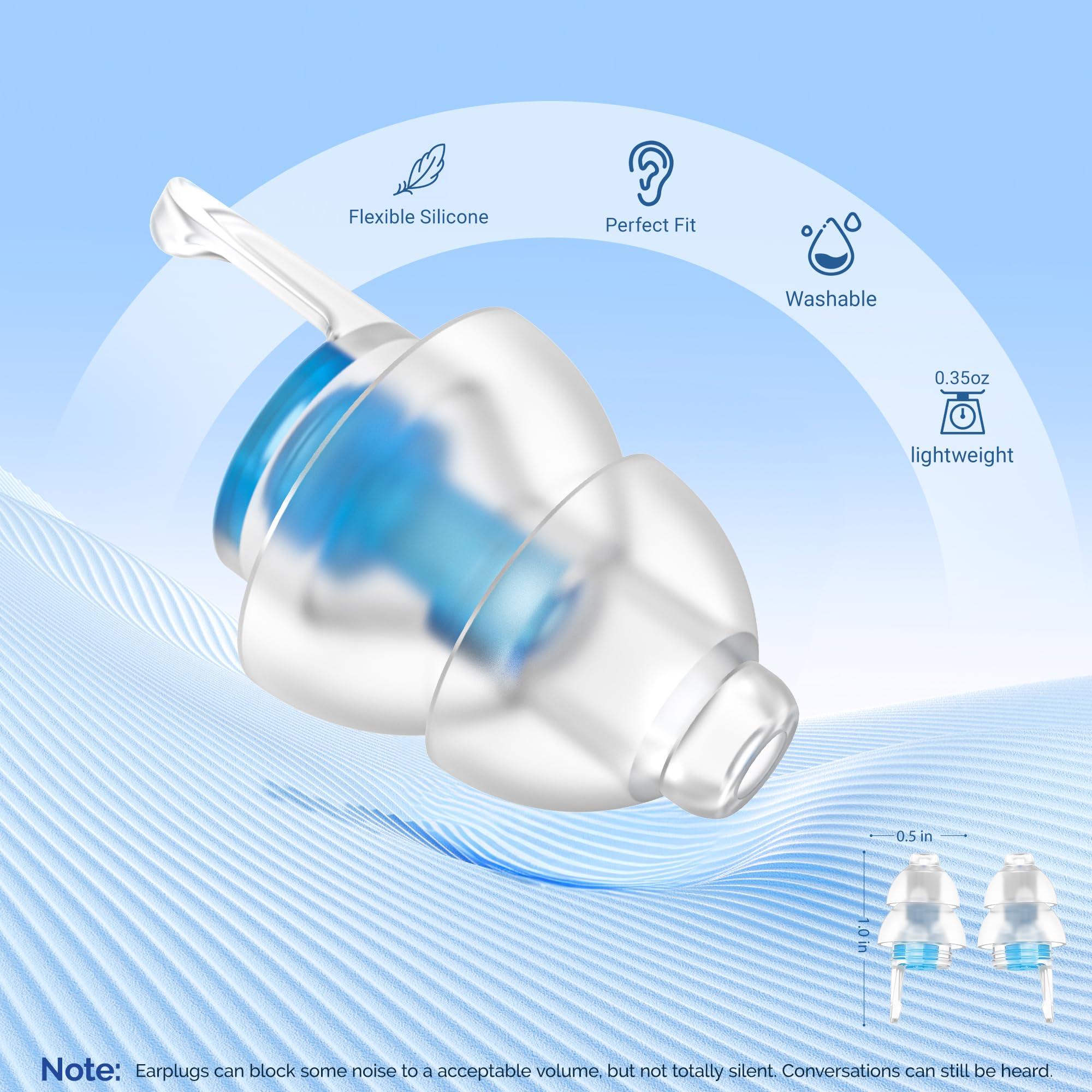 softvox Kids Earplugs (6-12 yrs) Filtered Ear Plugs for Children Adults with Small Ear Canals, 25dB Hearing Protection for Flying, Concerts, Sports Events, Fireworks, Monster Jam, Sleep, Noise Sensitivity
