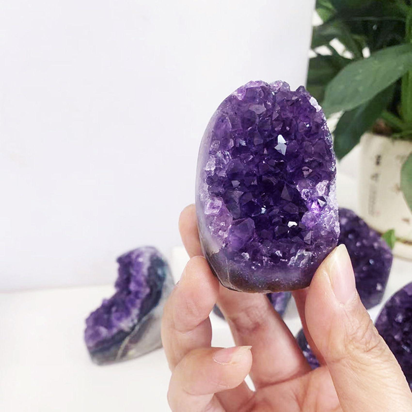 HIBCIGA Amethyst Cluster Crystal Quartz Amethyst Rock Raw Stone Purple Crystals Amethyst Geode Healing Crystals 5-6LB