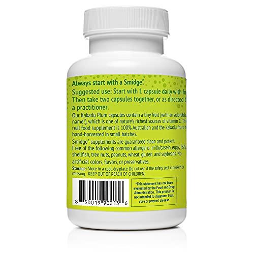 Smidge Smidge Kakadu Plum Capsules, 60 ct. Pure, Non-GMO Vitamin C from Australian Kakadu Plum. No Fillers, No Ascorbic Acid