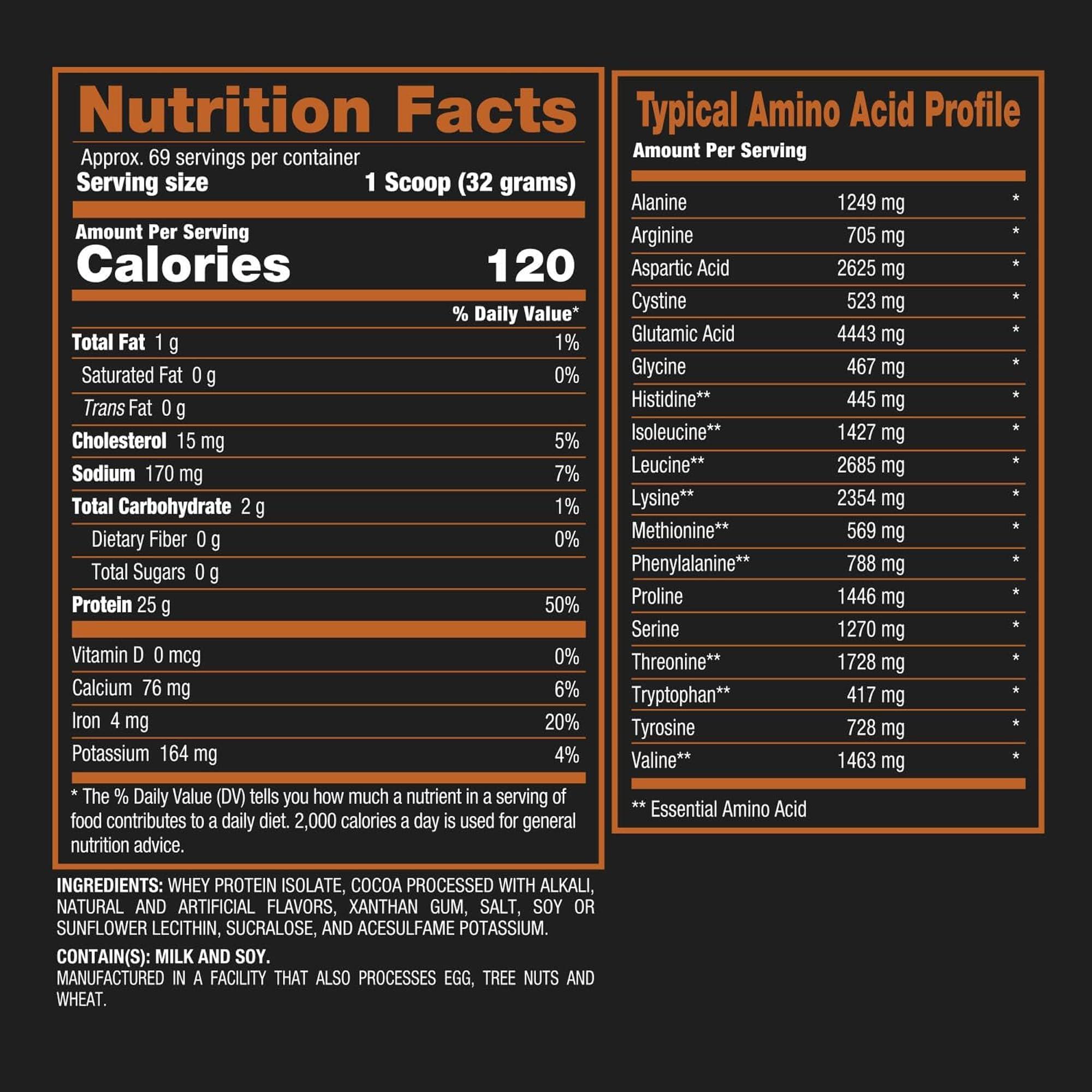 BPI Sports BPI Sports ISO HD Isolate Protein Powder  100% Whey Isolate, Protein Powder for Muscle Gain - Chocolate Brownie - 1.6 Lb - 23 Servings