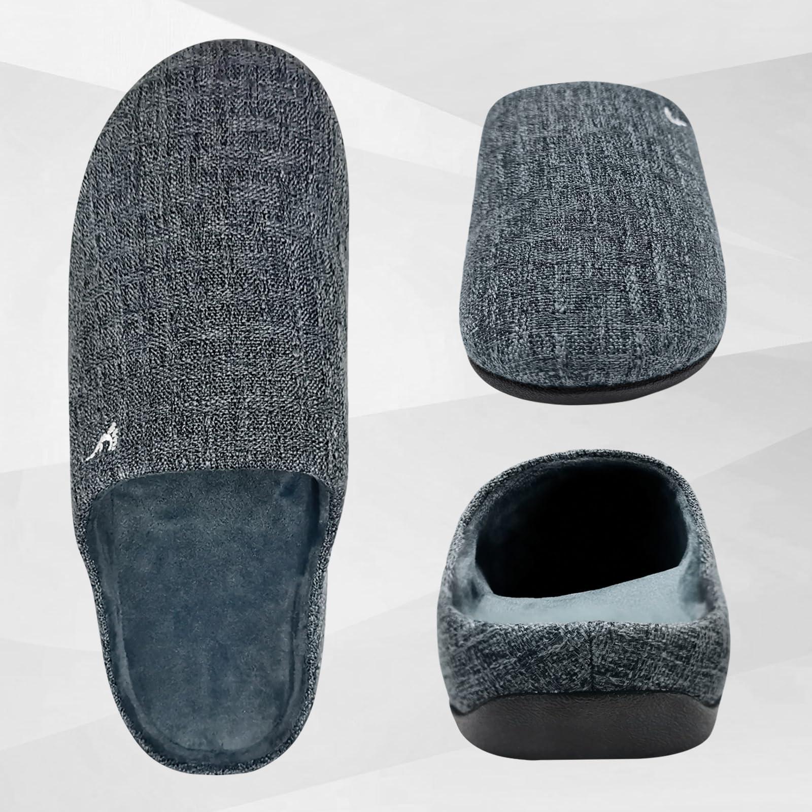 ERGOfoot ERGOfoot Orthotic Slippers with Arch Support for Plantar Fasciitis Pain Relief, Comfortable Orthopedic Clog House Shoes with Indoor Outdoor Anti-Skid Rubber Sole