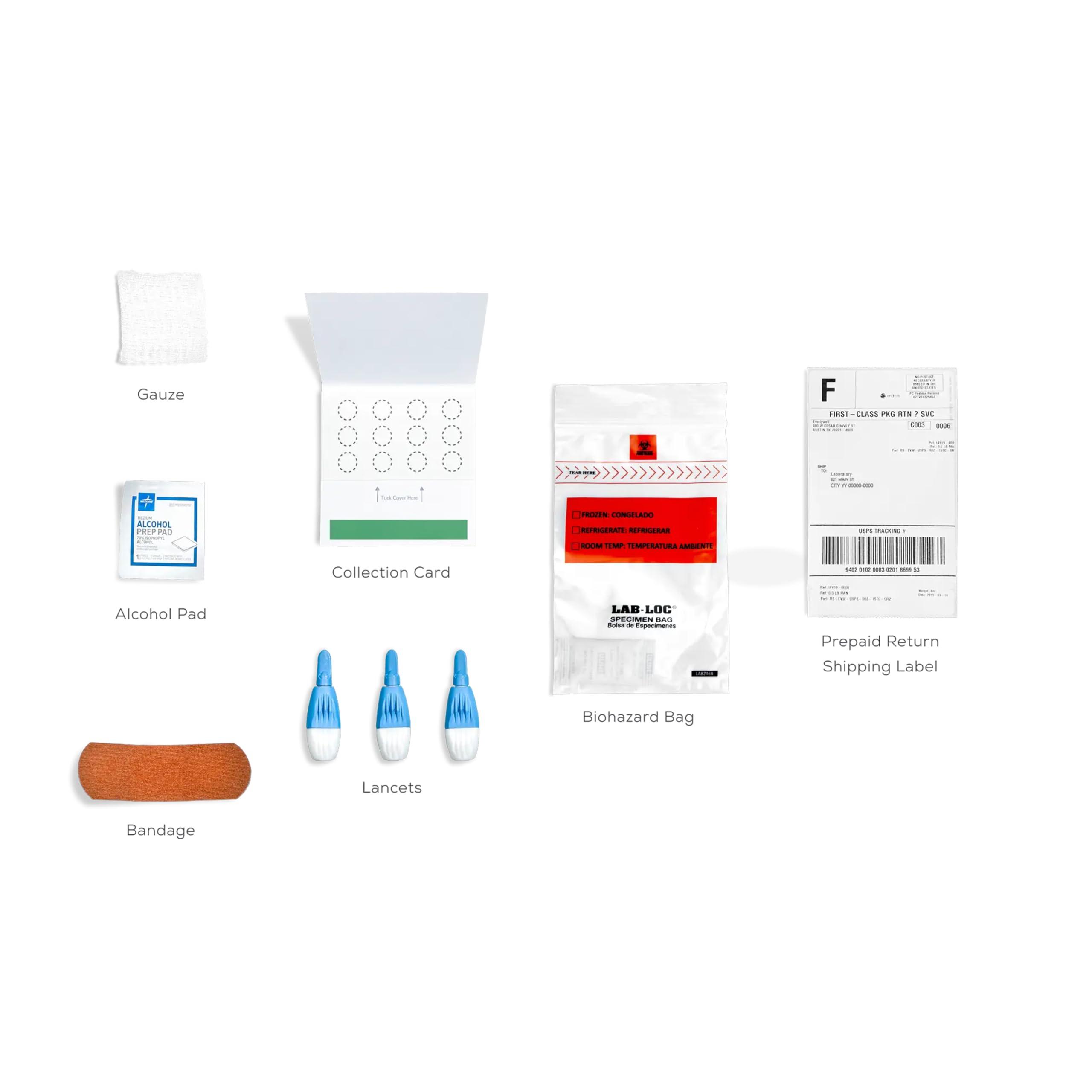 Everly Well Everlywell Hepatitis C Test - at-Home Collection Kit - Discreet, Accurate Results from a CLIA-Certified Lab Within Days - Ages 18+