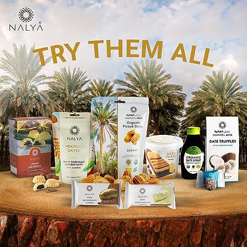NAKHEEL ALYA Nalya Dates with Milk Chocolate and Almonds | 16 Packs | 3 Pieces per Pack| Healthy and Satisfying On-the-Go Snack
