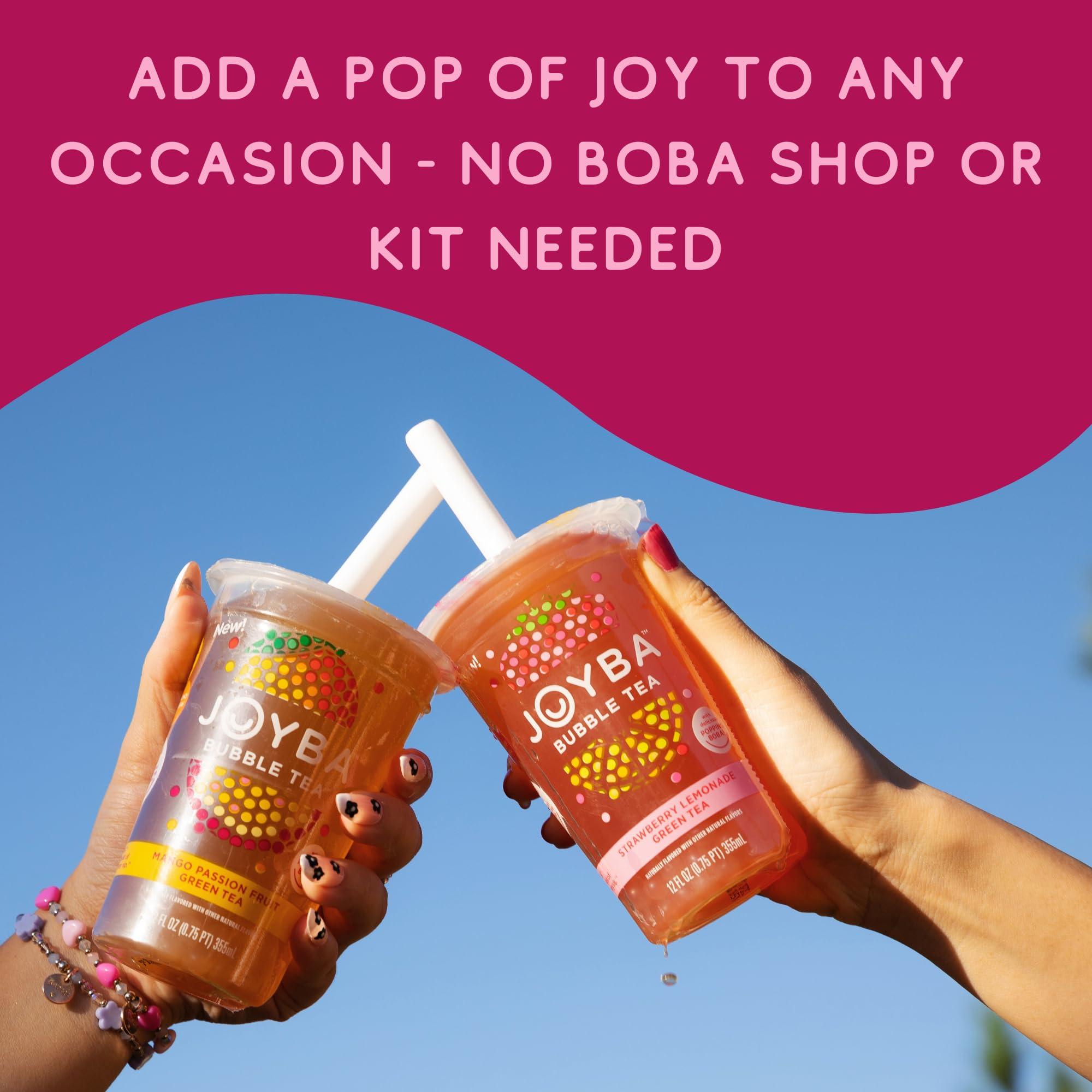 JOYBA Joyba Bubble Tea Strawberry Lemonade Green Tea, 4 Pack, 12 fl. oz. Cups