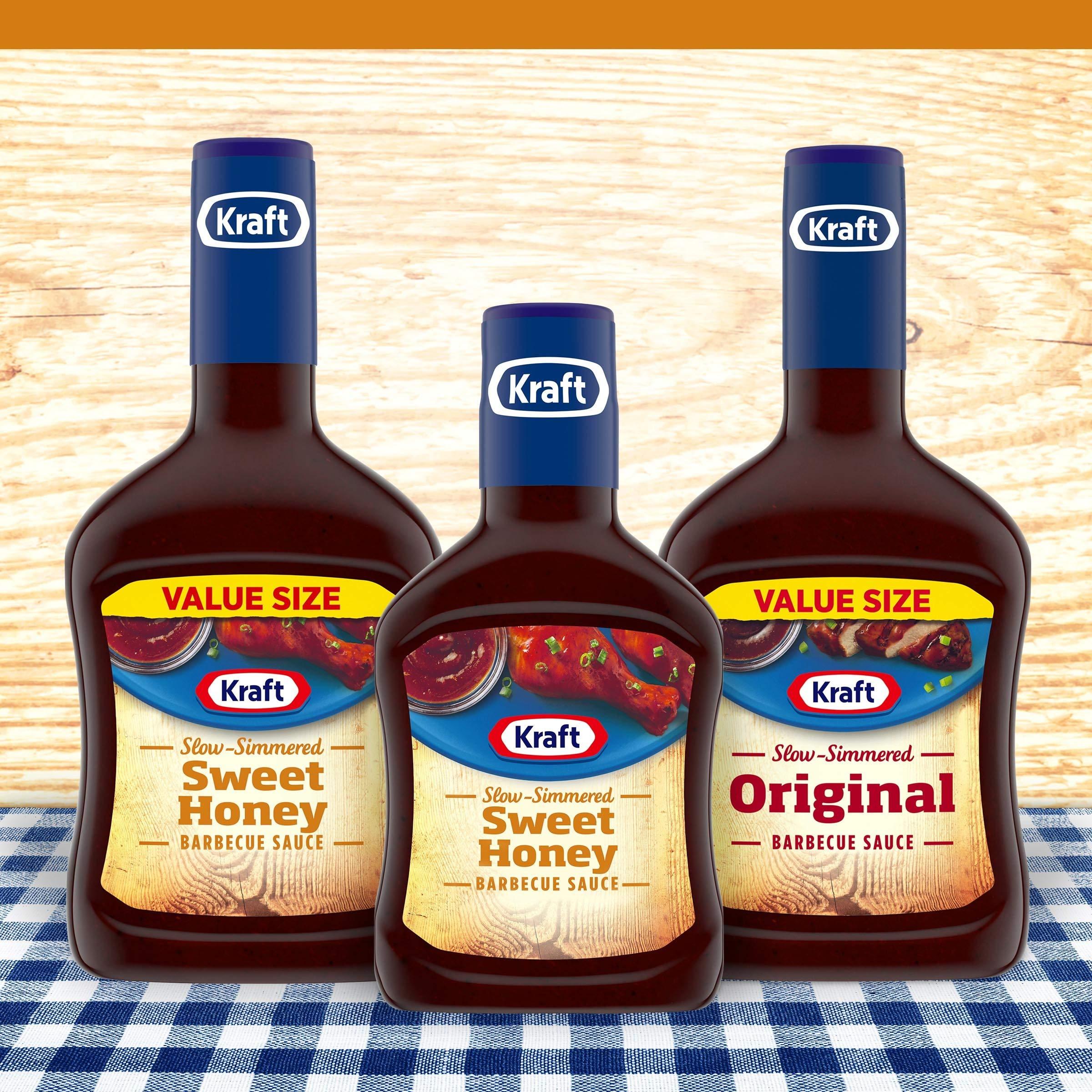 Kraft Kraft Slow Simmered Sweet Honey Barbecue Sauce (18 oz Bottle) (Pack of 3)